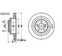 ATE Bremsscheibe 24011807251 belüftet 290mm 18mm für Subaru