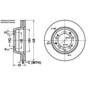 ATE Bremsscheibe 24012401161 belüftet 299mm 24mm für Porsche