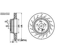 ATE Bremsscheibe 24012601361 Gelocht 330mm 26mm für Mercedes