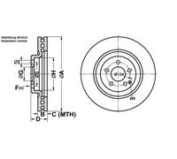 ATE Bremsscheibe 24013001711 belüftet 345mm 30mm für Mercedes