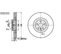 ATE Bremsscheibe 24013002421 belüftet 366mm 30mm für Volvo