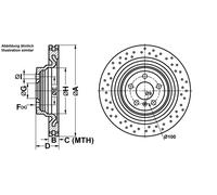 Ate 1x Bremsscheibe [Hersteller-Nr. 24.0122-0297.1] für Mercedes-Benz