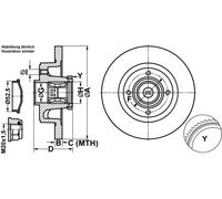 Original ATE 24.0111-0166.2 Bremsscheibe
