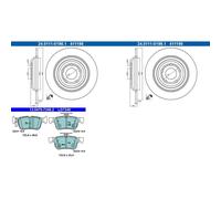 ATE BREMSSCHEIBEN 302mm + CERAMIC BELÄGE HINTEN passend für FORD KUGA 3 III MK3