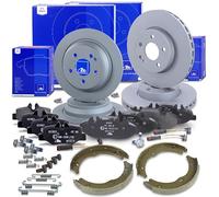 Ate Bremsscheiben +Bremsbeläge mit VWK +Bremsbackensatz vorne+hinten [Hersteller-Nr. 40638800] für Mercedes-Benz