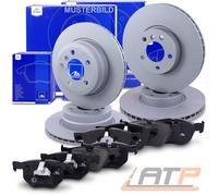 ATE Bremsscheiben +Bremsbeläge vorne+hinten für AUDI