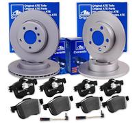 ATE Bremsscheiben + CERAMIC Beläge vorne + hinten für C-Klasse W205 S205