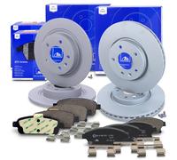 Ate Bremsscheiben +Ceramic Bremsbeläge vorne+hinten [Hersteller-Nr. 40669576] für Vauxhall, Chevrolet, Opel