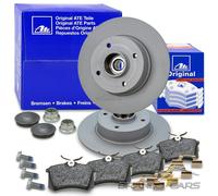 ATE BREMSSCHEIBEN VOLL Ø240 + BELÄGE HINTEN FÜR RENAULT CLIO 3 MEGANE 2