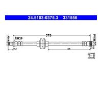 ATE Bremsschlauch 24.5103-0375.3