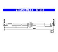 ATE Bremsschlauch 24.5112-0463.3