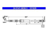 ATE Bremsschlauch 24.5141-0638.3