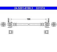 Bremsschlauch ATE 24.5201-0190.3 für Renault Koleos I