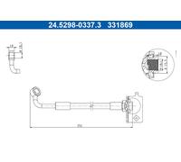 1x Bremsschlauch ATE 24.5298-0337.3 passend für HYUNDAI