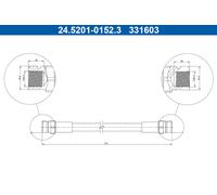 Bremsschlauch ATE 24.5201-0152.3 für Seat Mii Skoda Citigo