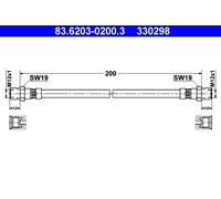 Bremsschlauch ATE 83.6203-0200.3 für Mercedes-Benz Unimog