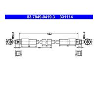 ATE Bremsschlauch 83.7849-0419.3