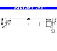 ATE Bremsschlauch Für AUDI A8 4D2 4D8 S8 4D0611775B