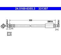 ATE Bremsschlauch Für BMW E38 34301161964