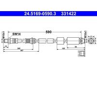 ATE Bremsschlauch Für BMW Gt F20 F21 F22 F23 F30 F31 F32 F33 F34 34306792254
