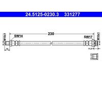ATE Bremsschlauch Für BMW Gt X1 E81 E82 E84 E87 E88 E90 E91 E92 E93 34306792253