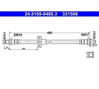 ATE Bremsschlauch Für BMW X5 E53 34301166118