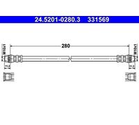 Bremsschlauch Hinterachse ATE 24.5201-0280.3