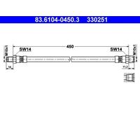ATE Bremsschlauch Für FORD Transit 0621258
