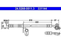 ATE Bremsschlauch Für HONDA Civic VIII 01464-SMG-E00