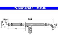 ATE Bremsschlauch Für HONDA Civic VIII 01464-SMT-E00