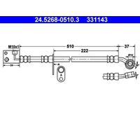 ATE Bremsschlauch Für HONDA Civic VIII 01465-SMG-E00