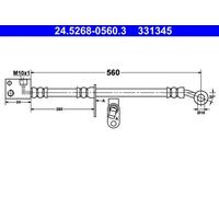 ATE Bremsschlauch Für HONDA Civic VIII 01465-SMT-E00