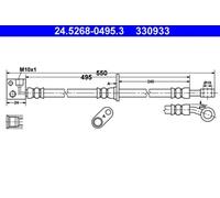 ATE Bremsschlauch Für HONDA Jazz II III 01465-SAA-G01