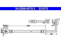 ATE Bremsschlauch Für MAZDA Mx-5 II NA75-43-980A