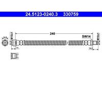 ATE Bremsschlauch Für MERCEDES C215 W215 W220 2204200148