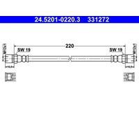 ATE Bremsschlauch Für MERCEDES Unimog 0014281735
