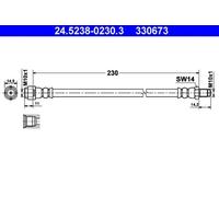 ATE Bremsschlauch Für MERCEDES Vaneo 414 W168 W169 W245 W414 1684280635