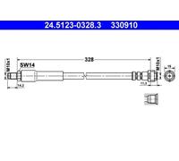 ATE Bremsschlauch Für MERCEDES Viano Vito Mixto W639 6394280435