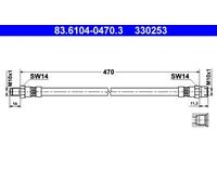 ATE Bremsschlauch Für MERCEDES W108 W109 T1/TN T2/LN1 0014280335