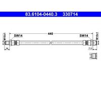 ATE Bremsschlauch Für MERCEDES W110 W111 W112 0004286735