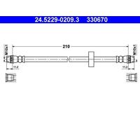 ATE Bremsschlauch Für RENAULT Twingo I 7700834990