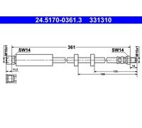 ATE Bremsschlauch Für VOLVO C70 I S70 V70 9191400