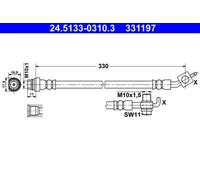 ATE Bremsschlauch Für VOLVO FORD S60 II S80 V60 V70 III Xc60 Xc70 S-Max 1436638