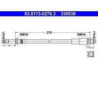 Flexibler Bremsschlauch 83.6113-0276.3 ATE für BMW 5 5 Touring