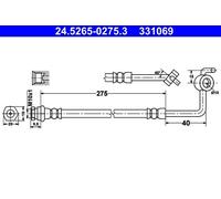 ATE BREMSSCHLAUCH HINTEN LINKS passend für MAZDA MX-5 | 24.5265-0275.3