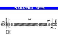 ATE Bremsschlauch Hinten Mercedes 24.5123-0240.3