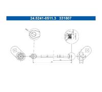 ATE Bremsschlauch hinten rechts 22208784 für Toyota