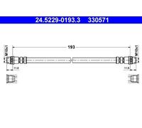 1x Bremsschlauch ATE 24.5229-0193.3 passend für NISSAN RENAULT
