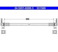 Bremsschlauch Hinterachse ATE 24.5201-0280.3