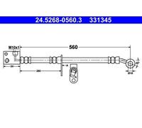 ATE Bremsschlauch 24526805603 für HONDA